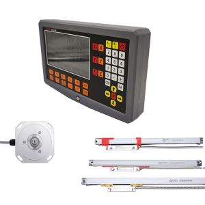 DRO SINO SDS2-3VA 3-Axis Digital Readout with 5-Micron Linear Encoders for Lathe