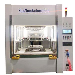 PA66 Horizontal Hot Plate Welding HMI Oil Tin Making Machine