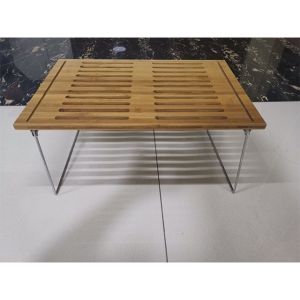 Natural Bamboo Free Standing Shelf Stackable Kitchen Cabinet Organizer