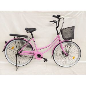 China 24 inches City bicycle single speed city bike Disc brake with dynamo light on sale