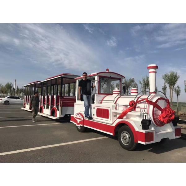 Quality Theme Park Electric Trackless Train Trackless Kiddie Train Customize Color wholesale
