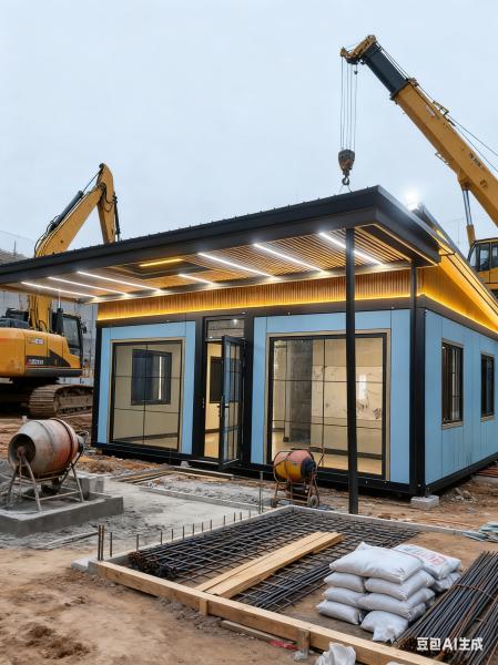 100mm Thick Expandable Container House with Spray-Coated Polyurethane and 5.5