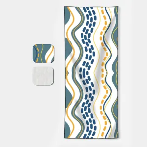 custom logo print quick dry microfiber egyptian beach towels with a zip pocket