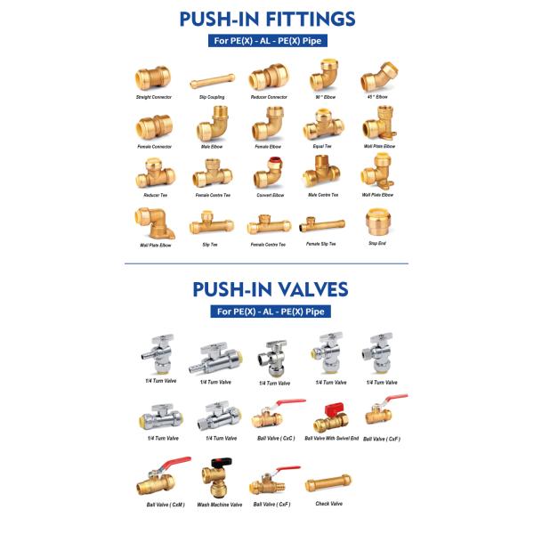 Lead Free Brass Push Fit Fittings Coupling Pipe Connector Brass Threaded Fitting Adapter Australia USA Standard