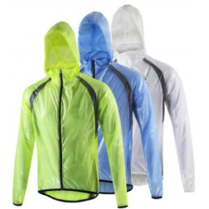 China Plain Dyed Warm Raincoat With Hood , Long Sleeve Lightweight Waterproof Jacket on sale
