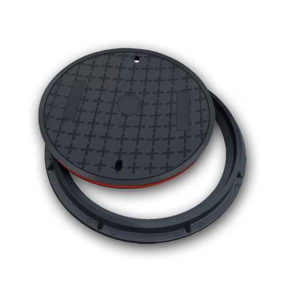 Quality Load Bearing D400 FRP Manhole Cover Composite Sewer Plate With Lock wholesale