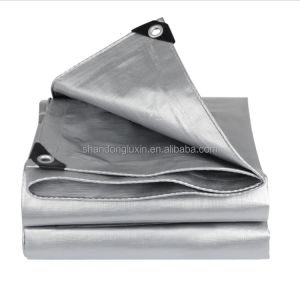 Silver Gray PE Tarpaulin Moisture-proof Dust Proof Sunlight Rainproof Sturdy and