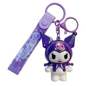 Schoolbag Kuromi And Melody Keychain 3D Design Multi Functional High Precision