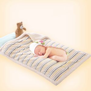 Cheap Fuzzy Warm Plush Fleece Throw Blanket Stripe Pattern Reversible Fleece Fluffy Blanket for sale