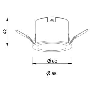 6W10W20W fixed downlight mini spotlight lens anti-glare recessed downlight
