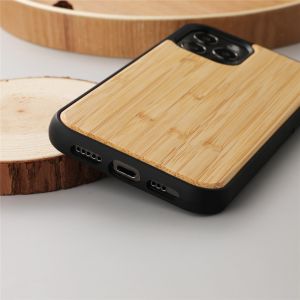 TPU Bumper Real Bamboo Wooden Mobile Cases Wood Phone Case Eco Friendly