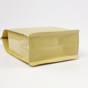 Flat Bottom Kraft Paper Zipper Resealable Dog Food Bag