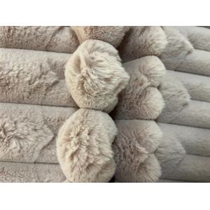 Soft and Durable Short Pile Faux Fur Fabric for Home Textile Knitted Backing