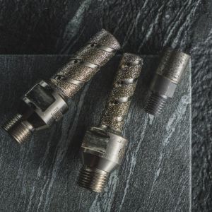 60MM Length Silver Electroplated Finger Bit Diamond Drilling Tool for Granite