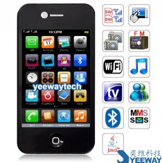 HiPhone (J8) Quad Band Dual Cards Dual Cameras WiFi Color TV Bluetooth Java 3.5