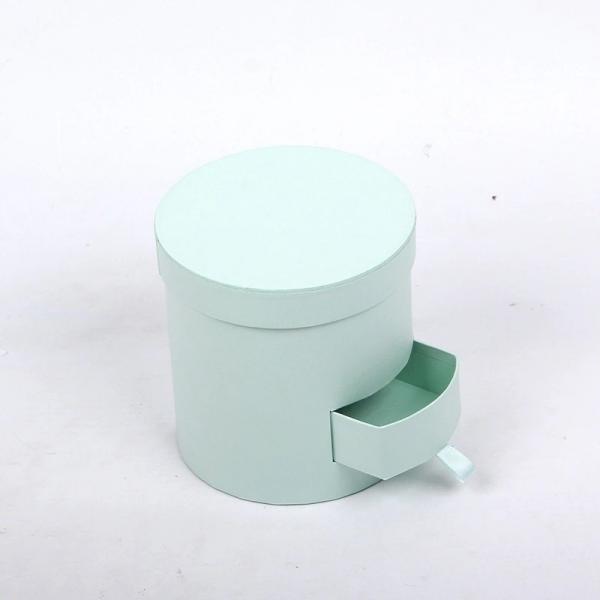 Round cardboard box popular kraft paper flower box with drawer
