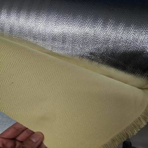 Para Aramid Aluminium Coating Fabric Herringbone Style