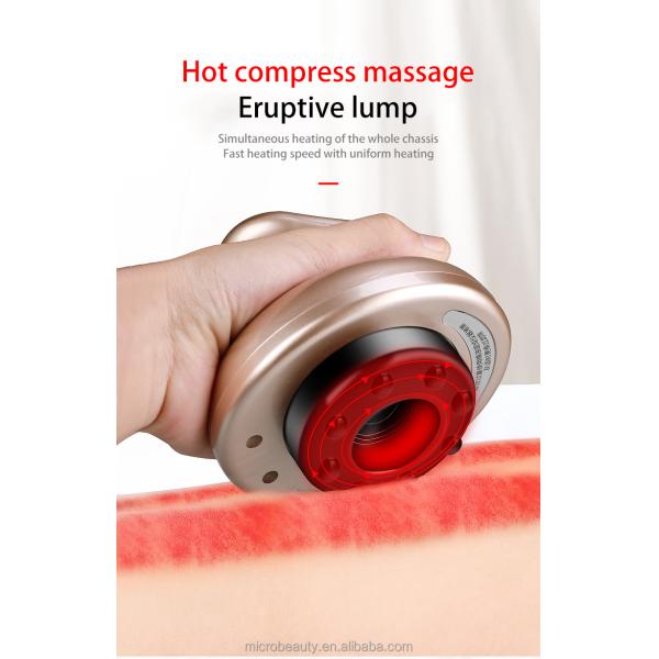 Handheld Body Vacuum Cupping Scraping Massager With Red Light Heating Therapy
