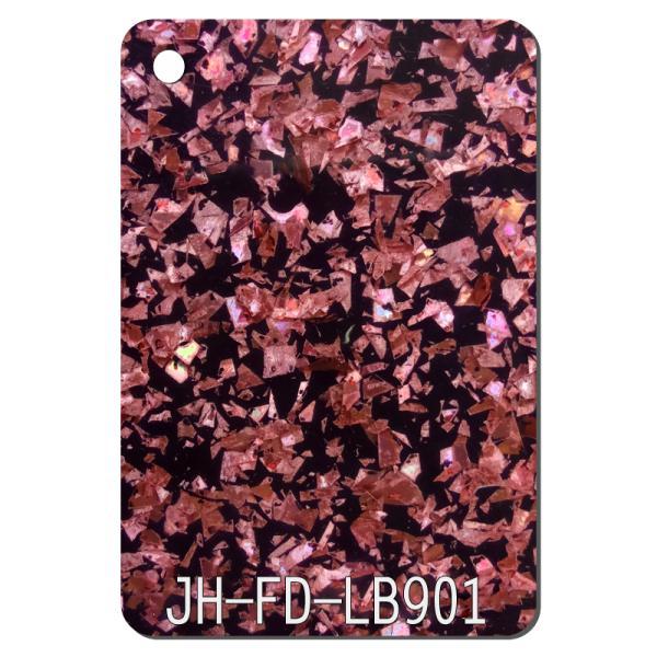 Irregular Black Bottom Large Glitter Acrylic Sheet 3-15mm 4 × 8 Single Side
