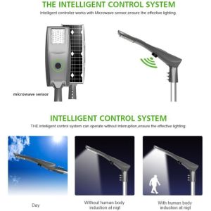 Smart Control Solar Powered Street Lights All In One Wireless Installation
