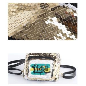 Sublimation Custom Photo Glitter Sequin Backpack Trendy Travel Sparkly Backpack