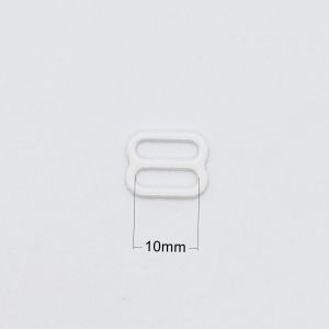 10mm Customized White Plastic Bra Strap Slides And Rings