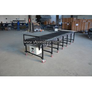 Rubber Coated Powered Roller Conveyor,Flexible Loading Unloading Conveyor
