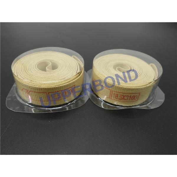 Quality High Fracture Strength Reinforced Yellow Garniture Tape 100% Aramid wholesale