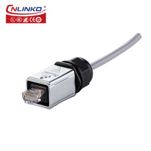 CNLINKO Waterproof IP68 Ethernet Wire RJ45 Connector for Wifi Adapter