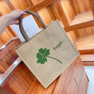 New Style Jute Nylon Briefcase Document Bag Letter Cloth Bag Large Capacity