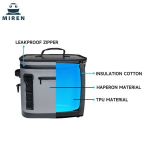 Insulated 24 Can Cooler Bag With Front Pocket Hypalon Material