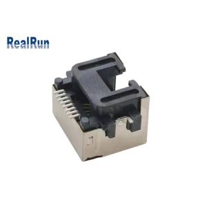 Metal Shell 1000VAC SMT 8pin Rj45 Connector Socket LCP UL94V-0