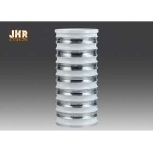 Modern Style Cylinder Fiberglass Flower Pots With Silver Mirror Mosaic Finish