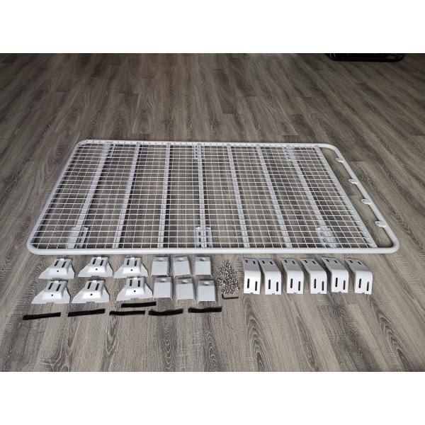 YH-E-022 Q2 Universal Platform Flat Iron Steel White / Black Roof Rack Luggage Rack Carrier Basket