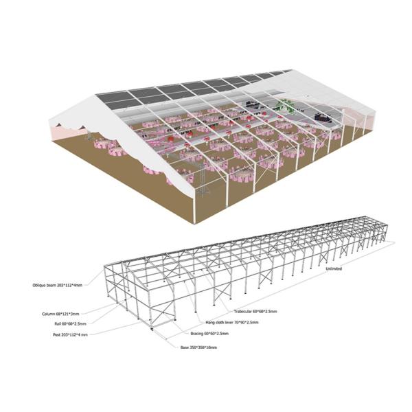 Custom Canopy Outdoor Warehouse Marquee Tent For Reception Church,Wedding,Party