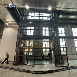10 Tons 10 Meters High 2 Layers Hydraulic Cargo Elevator For Garage Use