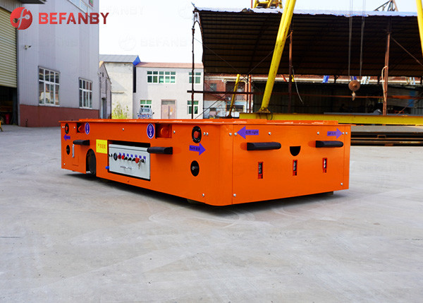 Steerable Transfer Cart without rails, Remote Control Powered Material Handling