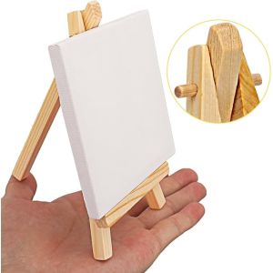 OEM Mini Easel Canvas And Paint Set Tabletop Craft Projects Canvas And Stand Set
