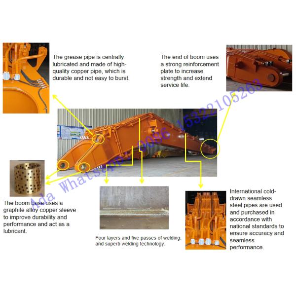Custom Excavator Long Reach Boom Extension Arm for ZX1200 High Reach Projects