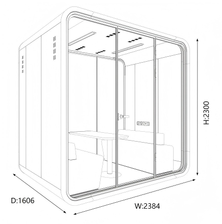 White Office Workspace Pods Modular Quiet Phone Booth Customized
