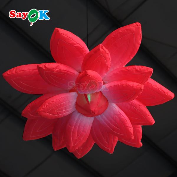 Inflatables Led Light Hanging Inflatable Lotus Flowers For Wedding Decorations Advertising Stage