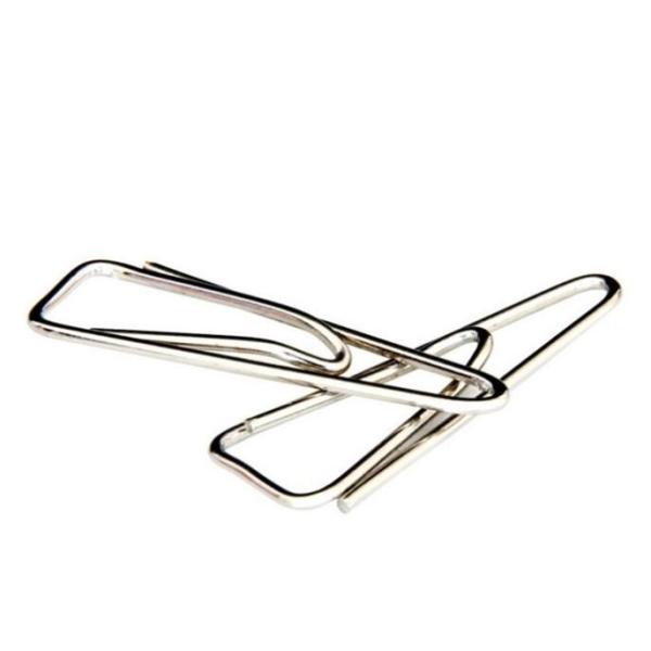 Quality Hot Factory Sales100pcs/Box Triangular Shaped Nickel Metal Paper Clips wholesale