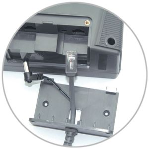 Black Omnidirectional Laser Barcode Scanner 5 Mil Optical Resolution 32 Bit CPU