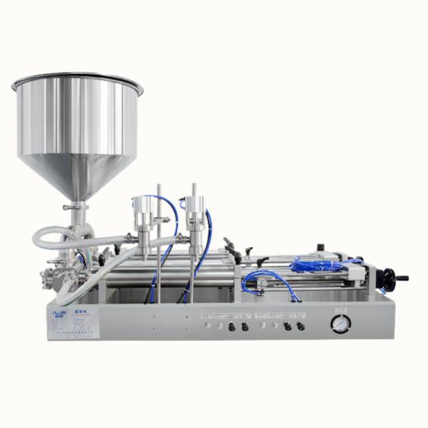 316L Semi Automatic Liquid Filling Machine Pneumatic Pasty Horizontal Piston Filler For Cream Cosmetic