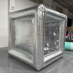 Portable Oxford 2.4m Inflatable Photo booth Cube Cash Cube Money Machine Booth