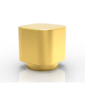 Design Customized Gold Color Zamak Perfume Bottle Caps For Fea15 neck