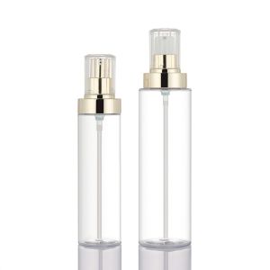 China Luxury Cosmetic Skincare Set Packaging Transparent Spray Pump Face Serum Body Lotion 250ml on sale