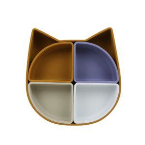 Cat Face Style Silicone Section Plate With CE BSCI Certification