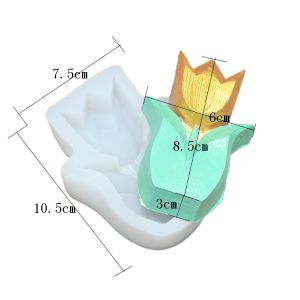 Silicone Flexible Tulip Candle Mold Cube Sculpture Reusable Customized