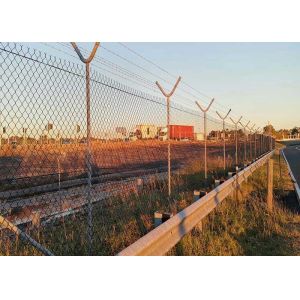 4.5mm After Coated Pvc Galvanized Diamond Chain Link Fence For Factory Game